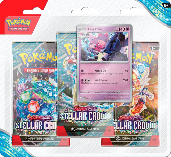 Pokemon SV7 Stellar Crown 3-Pack Blister