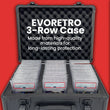 EVORETRO 3-Row Aluminum Graded Case with Key System (BACK-ORDER, BLACK ONLY)