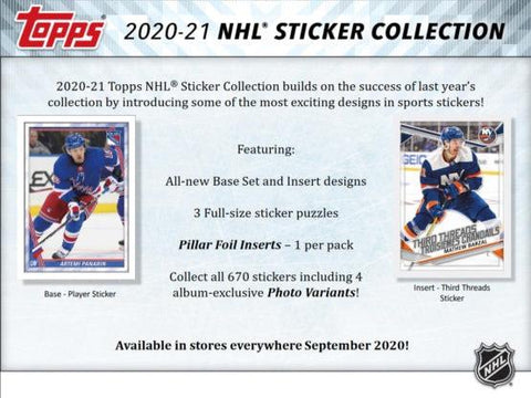 20/21 Topps Hockey Sticker Box (50 Pack Box)